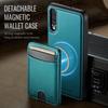 For Samsung Galaxy A50 Magnetic Case JEEHOOD J10 Leather Back Phone Cover with Detachable Card Holder Kickstand