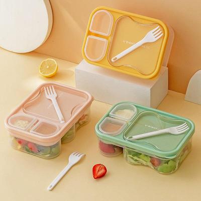 Portable Microwave-Friendly Bento Box with Cutlery for Office and Outdoor Use