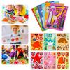 6Sheet/Lot Cartoon Face Change Sticker Marine Animal Vehicle Styles Colorful Shape Cognition Festival Party Carnival Gift QC-ZYF