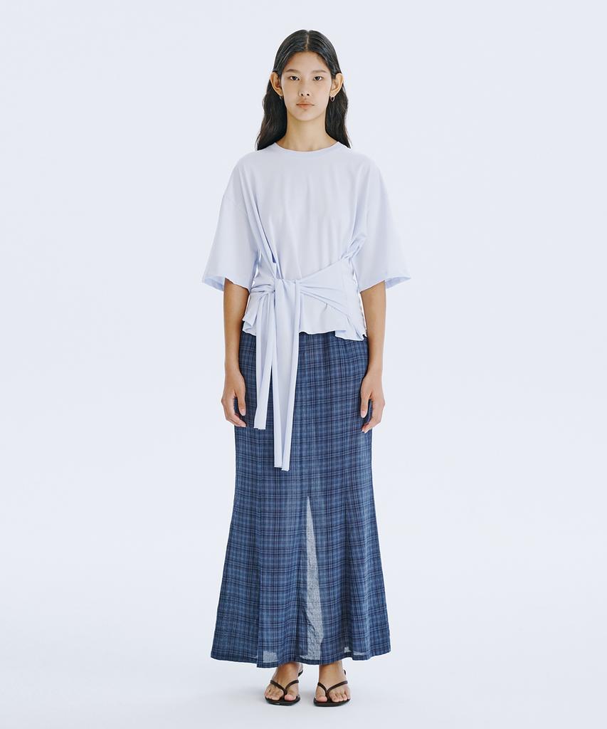 WNDERKAMMER Waist Tied T_Light Blue