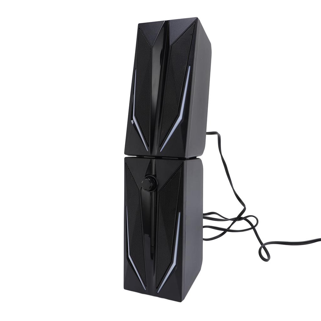 1 Paar 2,0-Zoll-Lautsprecher mit RGB-Licht USB Kleiner Multimedia-Lautsprecher für Laptop Desktop-PC
