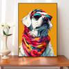 5d DIY Diamond Painting Cross Stitch Colorful Puppy Animals Diamond Embroidery Mosaic Full Round Drill Home Decor Arts