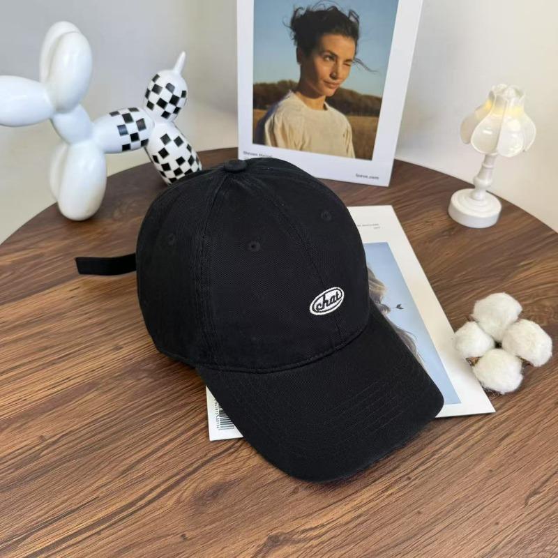 Spring New Letter Embroidered Baseball Cap Women's Versatile Big Head Circumference Soft Top Cap Casual