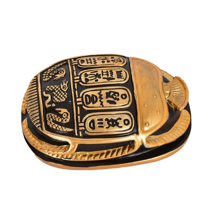 Ancient Egypt Scarab Ornament Resin Handicraft Gift Desktop Office Ornament Creativity Pharaoh Pyramid Souvenir