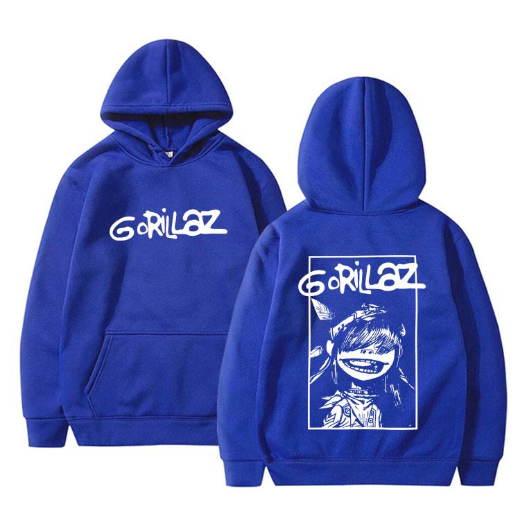 Rockband Gorillaz Grafik Hoodie Herren Damen Hip Hop Gothic Punk Oversized Streetwear Mann Mode Vintage Casual Pullover Hoodies