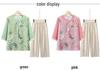 2026 Chinese-Style Two-Piece Set for Grandma: Lightweight Summer Outfit with Seven-Sleeve Top for Moms