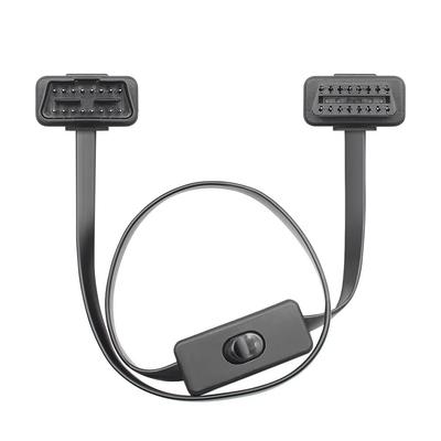 OBD2 Switch Extension Flat Cable Extension Cord 16 Pin 60cm Long Vehicle Diagnostic Ultra
