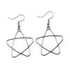 Bohemian Hot-Sale Star Moon Pentagram Circle Dangle Earrings Memorable Wedding Gift for Daily Style