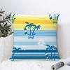 Plam Trees Flowers Pillow Case Sofa Decorative Home Double-sided Printing Short Plush Cushion Cover Throw Pillow Cover Gifts