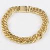 12mm Mesh Gold Plated Stainless Steel Curb Cuban Link Chain Bracelet Jewelry Gold Chain Chain Bracelet Chain Line