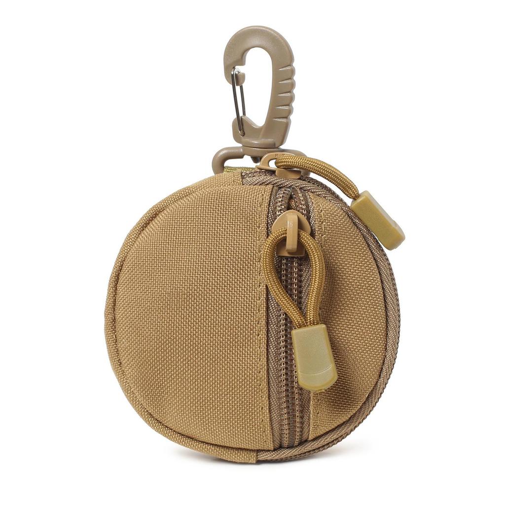 Waterproof Outdoor Coin Purse & Earphone Case - Small Round EDC Hanging Bag
