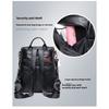 Street Trend Women's Luggage Leather Goods Solid Color Backpack Leather Sewing Line Women's Backpack