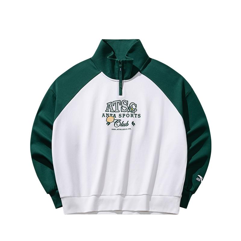 

Anta Ретро Общий Стиль Удобный Дышащий Свободный Свитшот Женские топы Лесной Зеленый 162538715-2 S