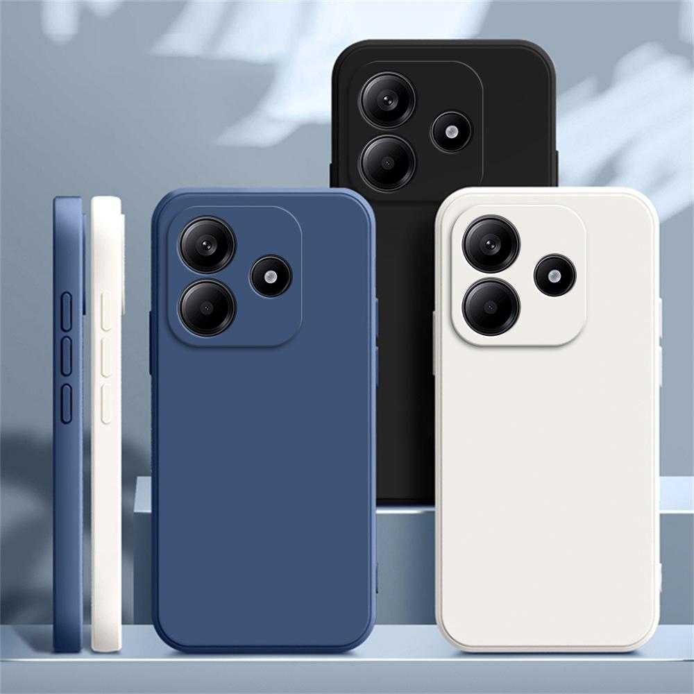 Liquid Silicone Phone Case for Redmi Note 14 Pro Plus Pro+ 14S Note14 14Pro 4G 5G Original Soft Back Cover Classic Shell Housing
