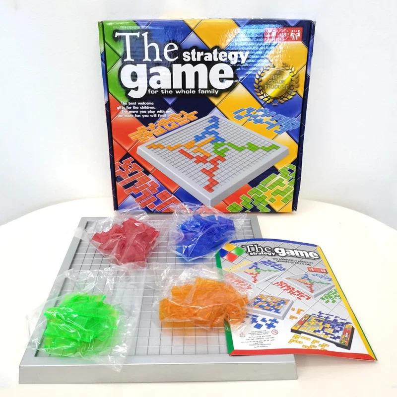 Children Strategy Board Game Educational Toys Colored Squares Game Easy To Play For Kids Family Party Indoor Games Puzzle Gift