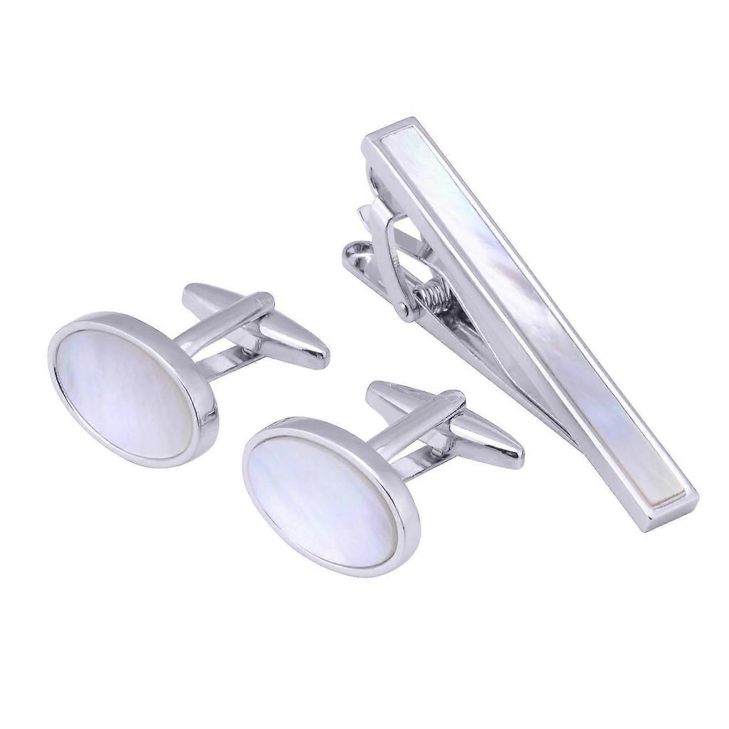 Cufflinks Natural Fritillary Cufflinks Tie Clip Set Cufflinks Pearl Shell