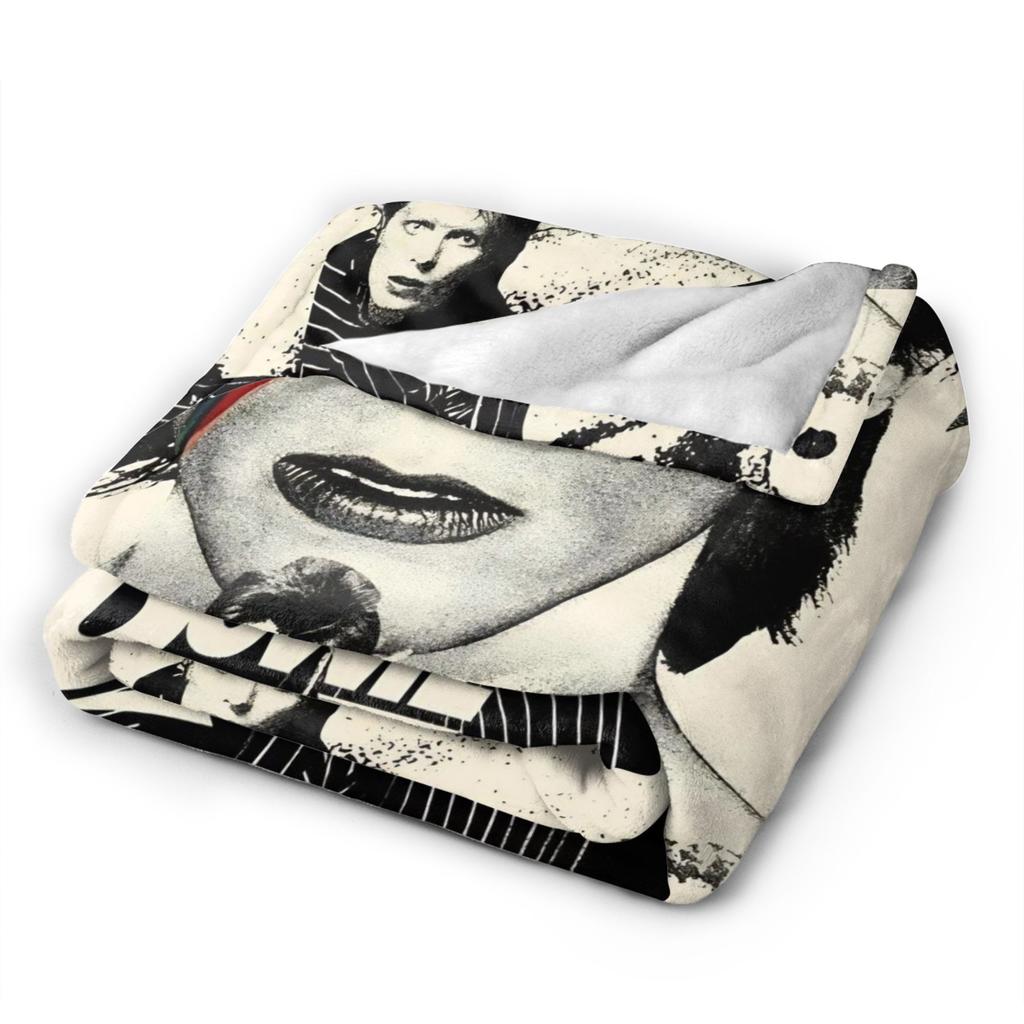 Davids Bowied Plush Blankets Children Flannel Throw Blanket For Outdoor Warm Soft Design Quality Bedspread Gift Idea