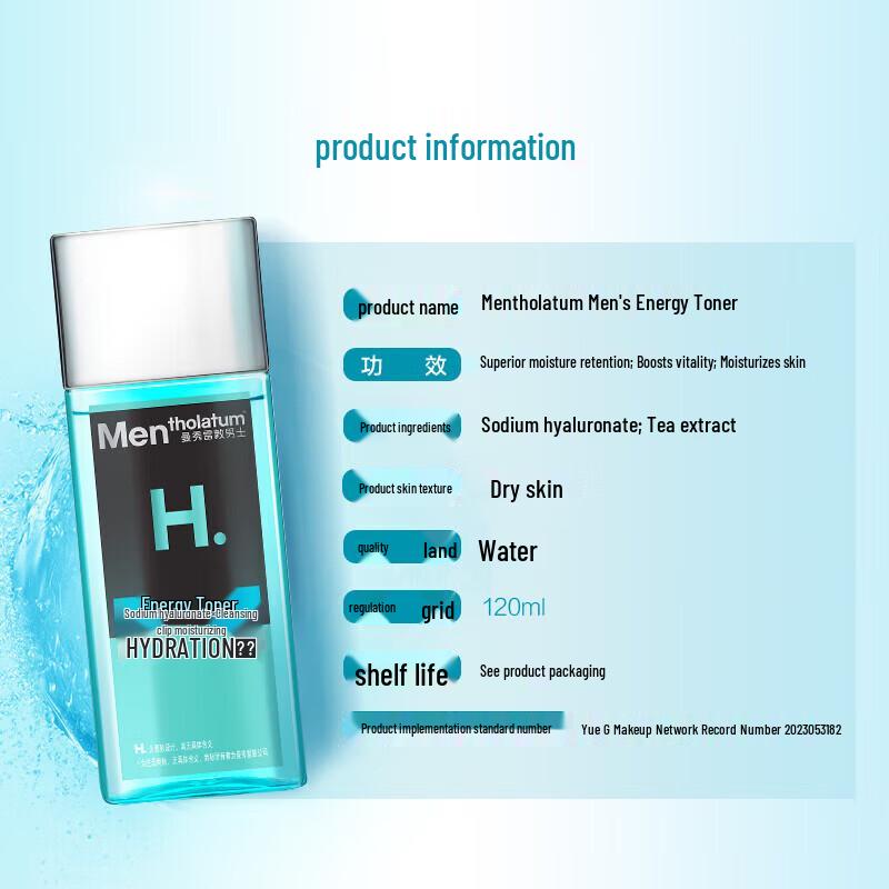 MENTHOLATUM Men's Energy Hydrating Toner
