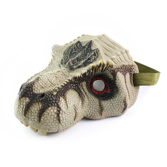 Scary Rex Triceratops Dinosaur Latex Face Mask Halloween Cosplay Party Supples