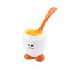 Coquetier Et Cuillère Oeuf - JOIE - EggHead Original - Blanc - Adulte - D 5 Cm X H 5,5 Cm