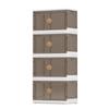 Foldable Large Plastic Wardrobe Cabinet: No-Installation Storage for Clothes, Snacks, and Toys