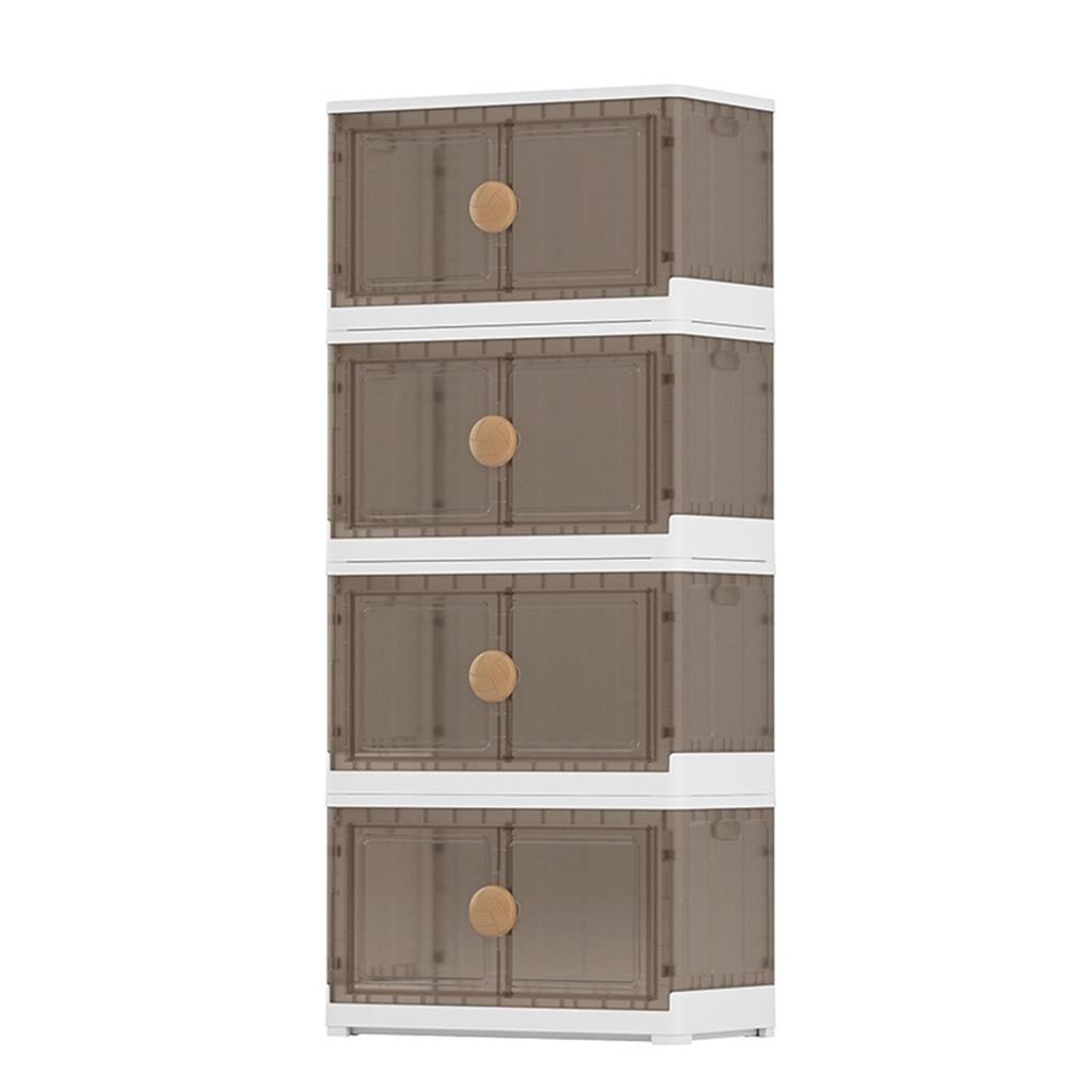 Foldable Large Plastic Wardrobe Cabinet: No-Installation Storage for Clothes, Snacks, and Toys