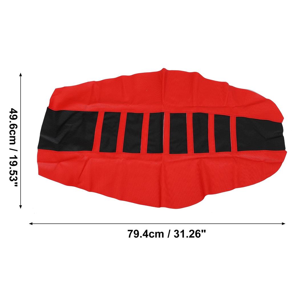 uxcell Universal Motorcycle Dirt Bike Faux Leather Seat Covers Soft Non-Slip Seat Cushion Red Black