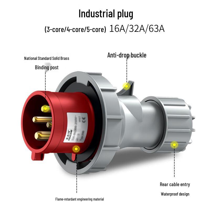 MAXCENT 32A 4-Pin IP67 Industrial Plug Connector
