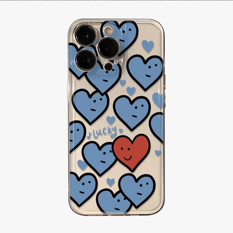 Simple Love Phone Case For iPhone 17 16 15 14 Plus 13 12 11 Pro MAX 17 Air 16E Screen Protector Casing Shockproof Phone Cover