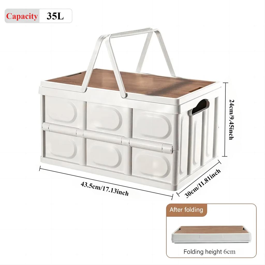 Multifunctional Portable 35L Camping Storage Box With Handle Outdoor Foldable Picnic Storage Box Camping Home Luggage Box