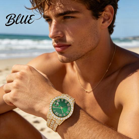 Reliable Timekeeping Men Watch Fashion Bracelet Quartz Analog with Day