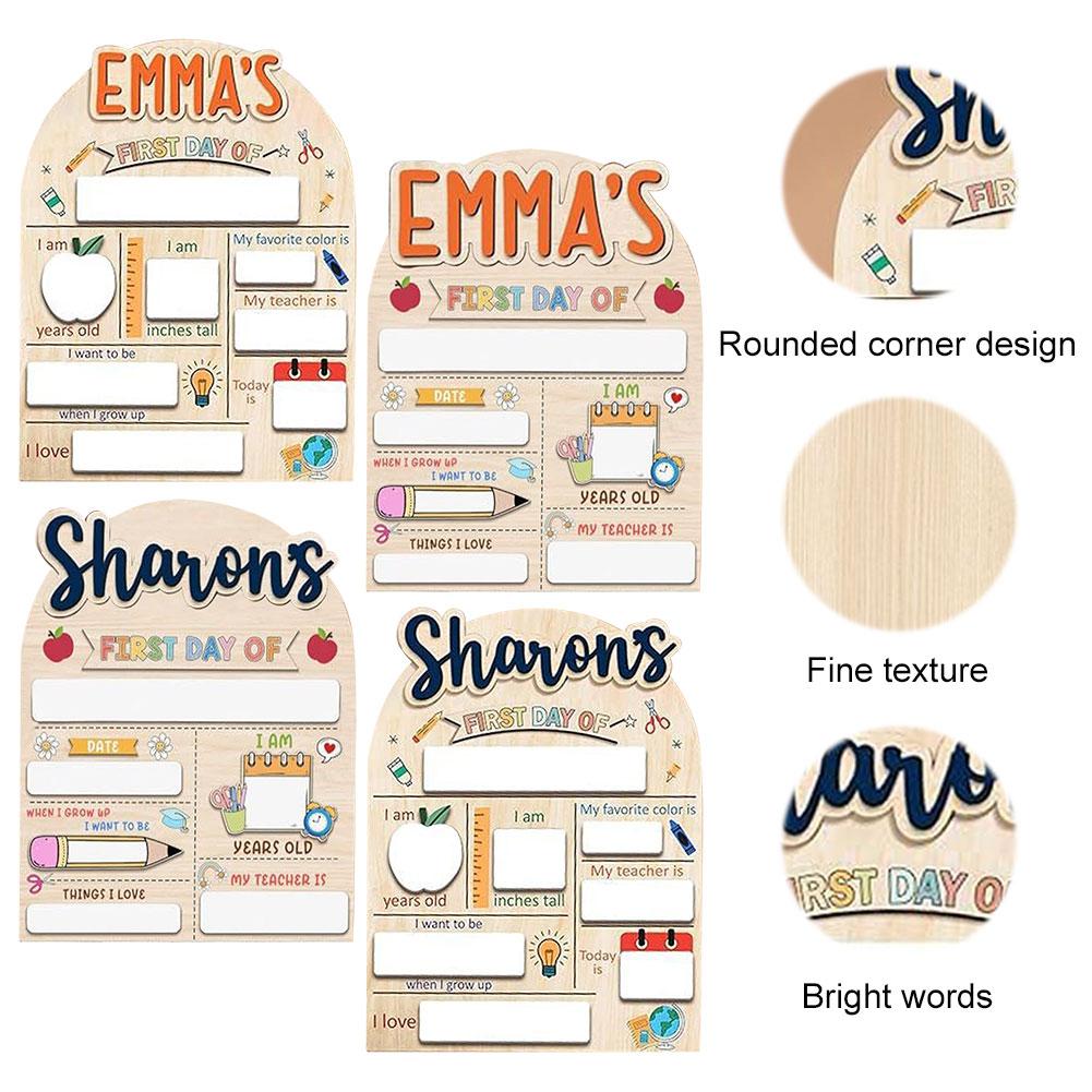First And Last Day Of School Board Reusable Photo Message Board Personalized First Day Of School Sign Chalkboard for Kids School
