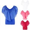 Elegant Womens V Neck Tunic Chiffon Top T-shirt With Short Sleeves And Loose Fit
