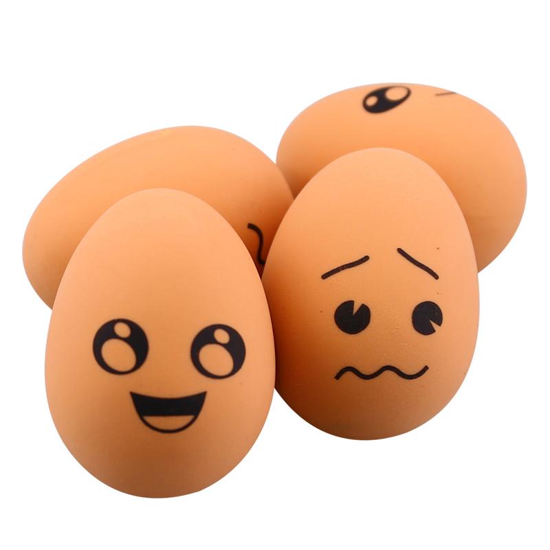 Bouncing Ball Egg Emotion Ball Pet Ball Chew Toys Egg Shape Dog Cat Puppy Molar Toy Funny Decompression Toys Random
