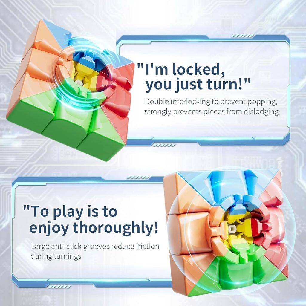 MoYu WCA Cube Competition Set, Levels 2-5, Cube Gift Box Set (Stickers Not Included), MFJS WCA 2x2, 3x3, 4x4, 5x5 Tutorial Cube Series (4 Cubes)