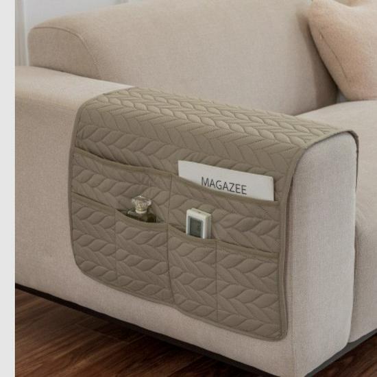 Multi-Pocket Sofa Armrest Organizer: Towel, Magazine & Remote Holder
