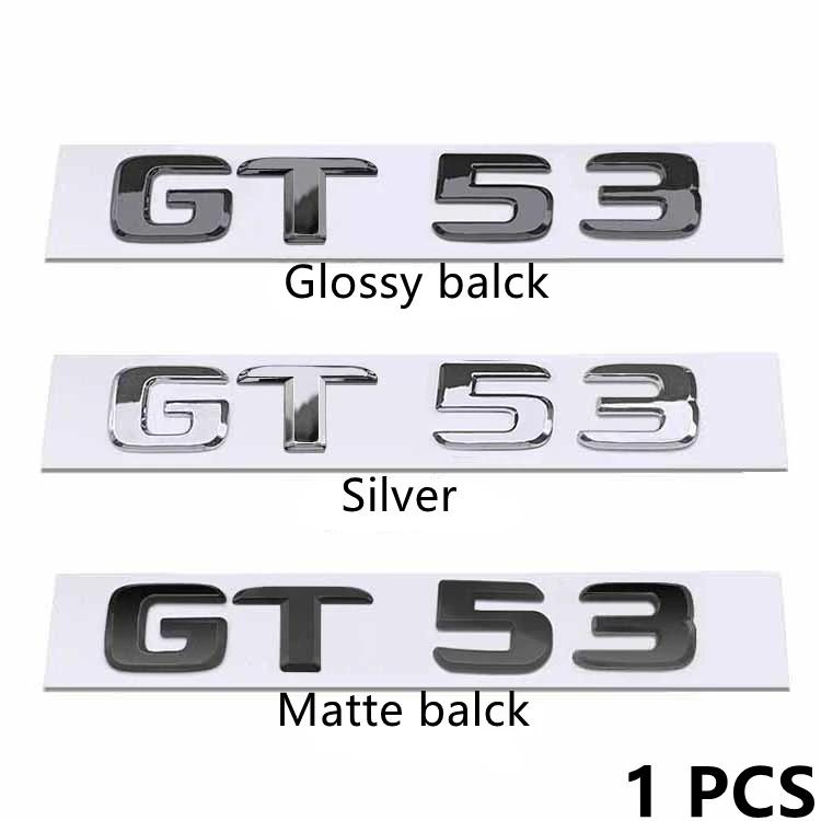 S-Abzeichen Buchstabe Emblem Styling 3D ABS Heckklappen-Aufkleber Silber Schwarz Rot Für GT GTS GT63S GT43 GT50 GT53 GT63
