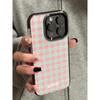 Pink and Green Plaid Is Suitable for Apple 16promax Anti-drop Mobile Phone Case iPhone15plus/14pro/13/xsxr.