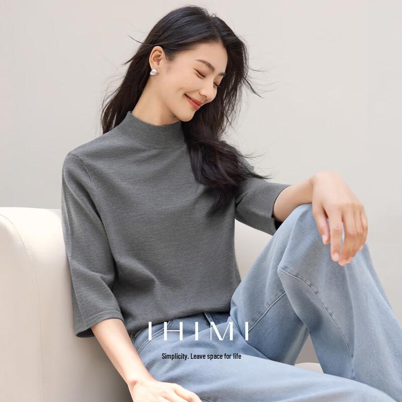 IHIMI Women's Half-High Neck Knit Top