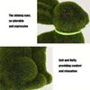 Easter Rabbit Decoration Realistic Grass Texture Rabbit Figurine for Mantel Tabletop Patios Festival Decoration