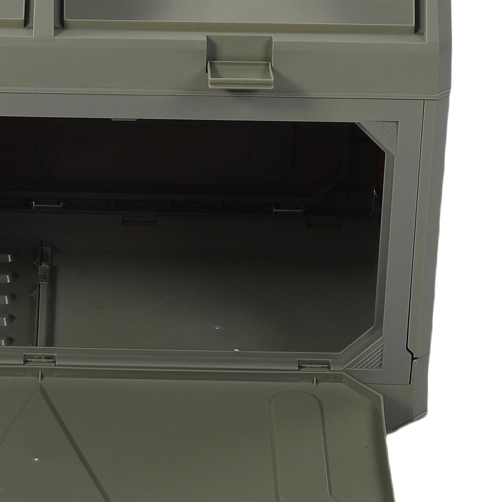 Outdoor Storage Box 2 Tier Large Capacity Foldable Stackable Water Proof Dust Proof Camping Storage Bin for Picnic Gears Snacks Clothes OD Green