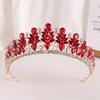 DIEZI Lusso Coreano 20 Colori Cristallo Opale Verde Corona Copricapo Sposa Nuova Elegante Tiara Regina Fasce per Capelli Vestito da Sposa Bambina