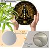 2D Flat Bohemia Aluminium Sign with Meditation & Chakra Pattern - Vintage Figurine Ornaments - Ideal for Front Door, Wall, Porch, Fence Decor - Ideal