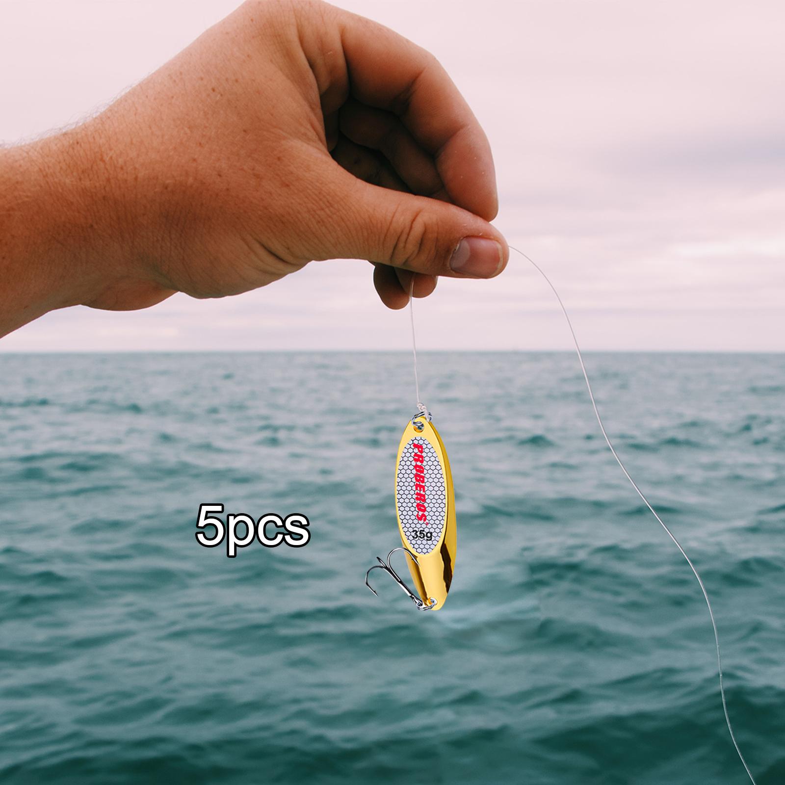 

5Pcs Fishing Spoons Lures Bass s Hard Metal Long Casting Jigging s