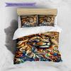 Cartoon Pattern Bedding Quilt Set Quilt Cover Pillowcase Home Decoration Birthday Gift (1 * Duvet Cover + 2 * Pillowcase, Without Core)