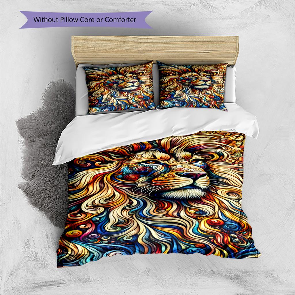 Cartoon Pattern Bedding Quilt Set Quilt Cover Pillowcase Home Decoration Birthday Gift (1 * Duvet Cover + 2 * Pillowcase, Without Core)