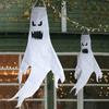 10Pcs 2025 Halloween Decoration Ghost Wind Tunnel LED Luminous Ghost Pendant Ghost Festival Hanging Ghost Venue Layout Props