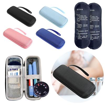 Durable EVA Insulin Cooling Bag Waterproof Thermal Insulated Insulin Cooler with Gel Glaciated Cold Storage Bag Diabetics
