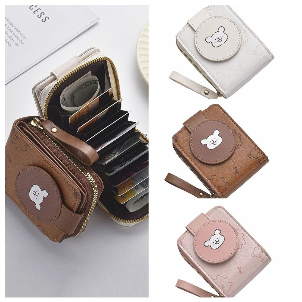 

Pu Leather Women s Wallet Hasp Dog Coin Purse Card Bag Card Holder Women коричневий