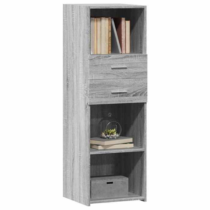 VidaXL Highboard Sonoma Grey 40x42.5x124 Cm Engineered Wood, Sideboard, Cupboard, Side Cabinet, Cabinet, 846164